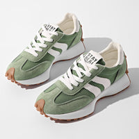 Julia | Retro Platform Suede-Look Sneakers