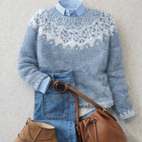 Elani | Comfortable And Warm Nordic Fair Isle Knit Crewneck Sweater