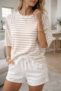 Mary | Effortless and Breathable Striped Relaxed T-Shirt