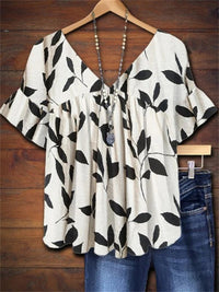 Remi | Rosetta Botanical Leaf Print Blouse