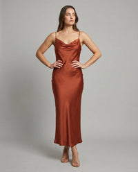 Annika | Elegant & Comfortable Satin Dress for Women