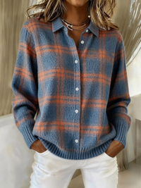 Avery | Knitted Blouse With Check Pattern