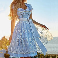 Daniela | Embroidered Lace Apron Traditional Dirndl Dress