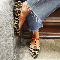 Nora | Elegant Leopard Print Ballet Flats