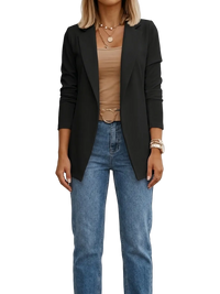 Camila | Draped Open-Front Elegant Blazer