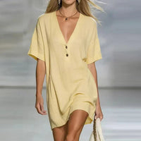 Emily | Breezy & Comfortable  Short Sleeve Mini Dress