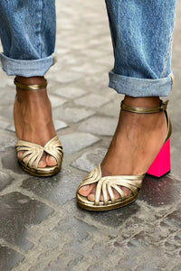 Mercy | Modern Multi-Strap Block Heel Sandals