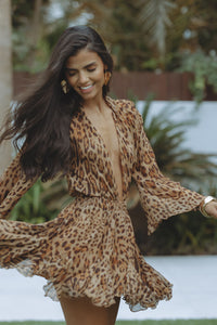 Elowena | Women's Summer Long Sleeve Mini Dress