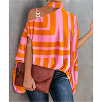 Marlee | Vibrant Striped Off Shoulder Ladies Tunic Top