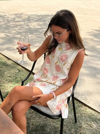 Janiyah | Comfortable And Chic Sleeveless Floral Linen Dress