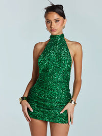 Eloise | Sparkling High Neck Homecoming Dress