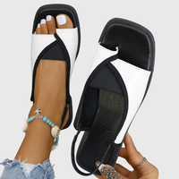Valeria | Women's Contrast Strap Flat Sandals