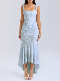 Naomi | Sophisticated Corset Jacquard Lace Mermaid Dress