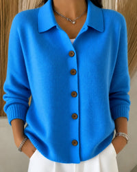 Julie | Comfortable And Warm Collared Knit Cardigan