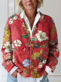 Isabella | Elegant And Cozy Quilted Floral Cardigan