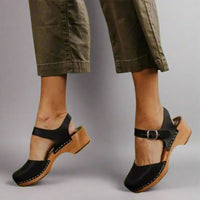 Ariyah | Vintage Platform Closed Toe Comfort Clogs