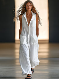 Naomi | Effortless and Comfortable Sleeveless Wide Leg Jumpsuit
