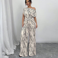 Mary | One-Shoulder Printed Wide-Leg Jumpsuit