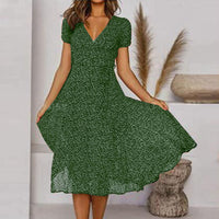 Elodie | Women’s Elegant V-Neck A-Line Dress