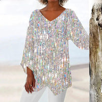 Nadine | Trendy Long Sleeve V Neck Top