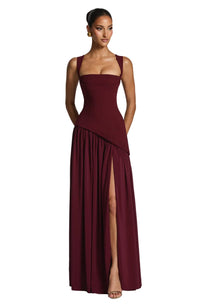 Elena | Glamorous Square Neck Maxi Dress