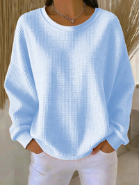 Zoey | Women's Relaxed-Fit Textured Waffle-Knit Sweater