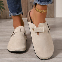 Clara | Women's Suede Clog Mules with Cushioned Footbed