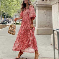 Eliana | Bohemian Printed Flowy Maxi Dress