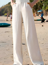 Juliette | Women's Linen Wide-Leg Trousers