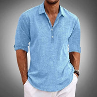 Damian | Breathable Pure Linen Polo Shirt