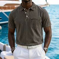 Lucas | Vintage-Washed Cotton Blend Polo Shirt