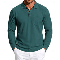 Jonah | Textured Long-Sleeve Polo Shirt