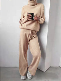 Sofia | Women's Turtleneck Long-Sleeve Knit Two-Piece Set