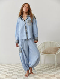 Mila | Cozy Vintage Stripe Pajama Set