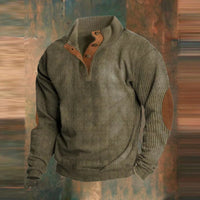 Maverick | Classic Retro Ribbed Knitted Sweater With Stand Collar