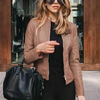 Diana | Modern And Polished Cropped Leather Jacket