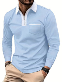 Daniel | Refined Long-Sleeve Zip-Collar Polo Shirt