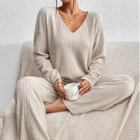 Adeline | Women's Cozy Knitted Sweater and Pants Two-Piece Set