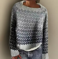 Elani | Nordic Style Gradient Pattern Knitted Sweater