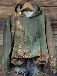 Liliana | Playful Floral Knitted Hoodie