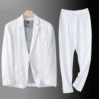 Nathaniel | Men's Casual Linen Blazer Set