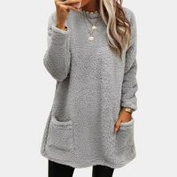 Evelyn | Women's Soft Teddy Tunic Dress with Pockets