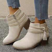 Miriam | Refined And Versatile Tassel Ankle Boots