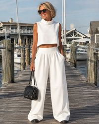 Josie | Crop Top and Wide-Leg Pants Two-Piece Set