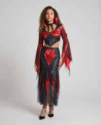 Mary | Voluminous-Sleeve Tulle Devil Halloween Costume
