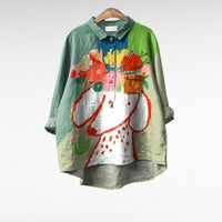 Kiara | Stylish Floral Art Long Sleeve Blouse