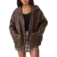 Delaney | Effortless And Cool Oversized Leather Jacket