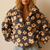 Naomi | Cozy Oversized Floral Teddy Fleece Sweater
