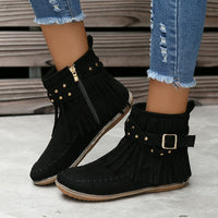 Romina | Bohemian And Comfortable Fringe Ankle Boots