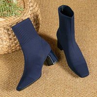 Emery | Modern And Sleek Knit Ankle Boots